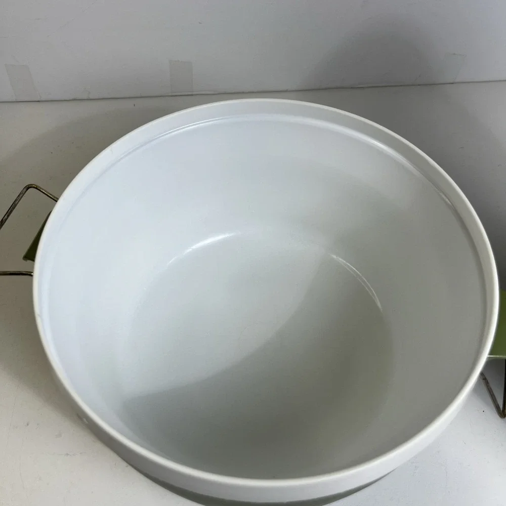 Vintage Royal Satin Therm-O-Ware Avocado Green Insulated Ice Bucket Casserole